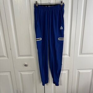 Reebok blue cargo zipper pockets joggers size large 10/12